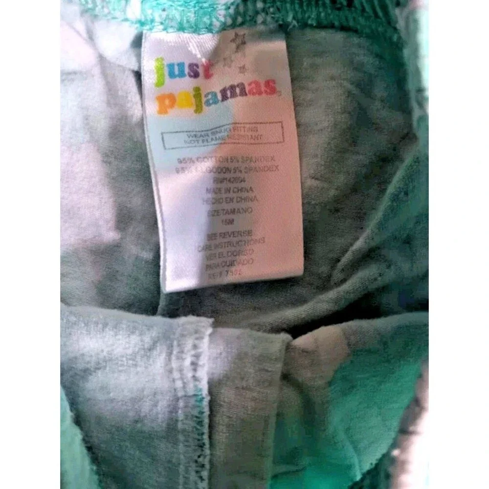 Pajamas 18 months Just Girls boys pants blue with origami dinosaurs Jersey Knit